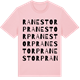 Pink Cotton t-shirt med Ranestorp ordlek t-shirt