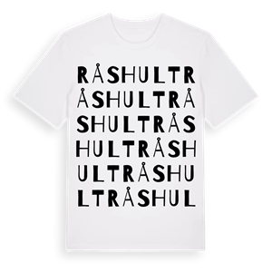 Råshult ordlek t-shirt – ekologisk bomull t-shirt från Pinshirt