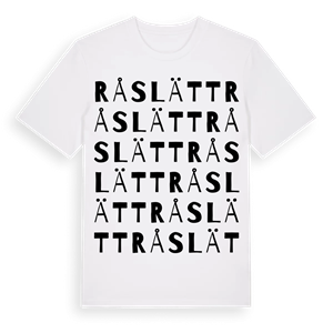 Råslätt ordlek t-shirt – ekologisk bomull t-shirt från Pinshirt