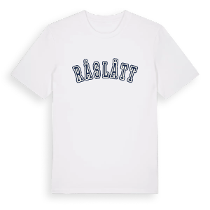 Råslätt college t-shirt – ekologisk bomull t-shirt från Pinshirt