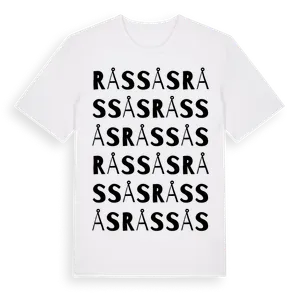 Råssås ordlek t-shirt – ekologisk bomull t-shirt från Pinshirt