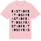 Pink Cotton t-shirt med Rastad Fritidsby ordlek t-shirt