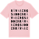 Pink Cotton t-shirt med Rävabergsudden ordlek t-shirt