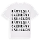 White t-shirt med Rävylsbacken ordlek t-shirt