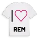 Jag älskar Rem t-shirt stort tryck
