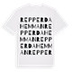 White t-shirt med Repperda hemman ordlek t-shirt