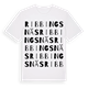 White t-shirt med Ribbingsnäs ordlek t-shirt