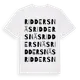 White t-shirt med Riddersnäs ordlek t-shirt