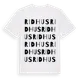 White t-shirt med Ridhus ordlek t-shirt