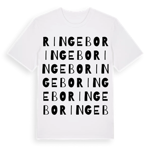 Ringebo ordlek t-shirt – ekologisk bomull t-shirt från Pinshirt