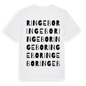 Ringebo ordlek t-shirt – ekologisk bomull t-shirt från Pinshirt