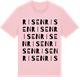 Pink Cotton t-shirt med Risen ordlek t-shirt