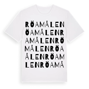 Röamålen ordlek t-shirt – ekologisk bomull t-shirt från Pinshirt