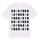 White t-shirt med Roaryd ordlek t-shirt