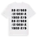 White t-shirt med Roaryd ordlek t-shirt