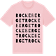 Pink Cotton t-shirt med Rockeberget ordlek t-shirt