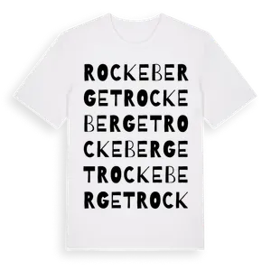 Rockeberget ordlek t-shirt – ekologisk bomull t-shirt från Pinshirt
