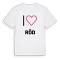 Jag älskar Röd t-shirt stort tryck