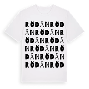 Rödån ordlek t-shirt – ekologisk bomull t-shirt från Pinshirt