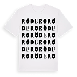 Rödbro ordlek t-shirt – ekologisk bomull t-shirt från Pinshirt