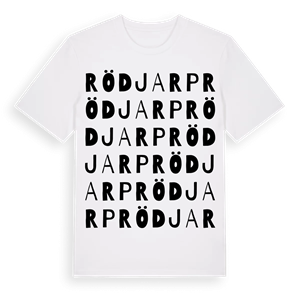Rödjarp ordlek t-shirt – ekologisk bomull t-shirt från Pinshirt