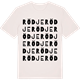 Vintage White t-shirt med Rödje ordlek t-shirt