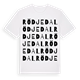 White t-shirt med Rödjedal ordlek t-shirt