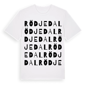 Rödjedal ordlek t-shirt – ekologisk bomull t-shirt från Pinshirt