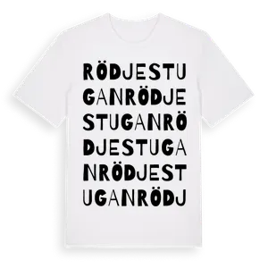 Rödjestugan ordlek t-shirt – ekologisk bomull t-shirt från Pinshirt