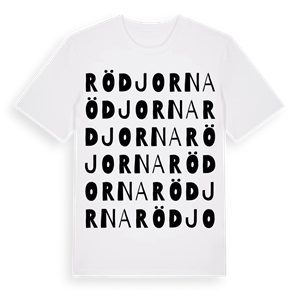 Rödjorna ordlek t-shirt – ekologisk bomull t-shirt från Pinshirt