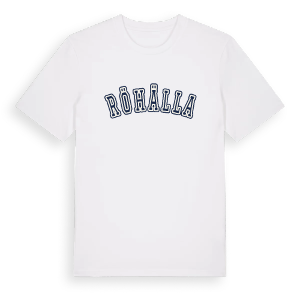 Röhälla college t-shirt – ekologisk bomull t-shirt från Pinshirt