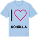 Blue Soul t-shirt med Jag älskar Röhälla t-shirt stort tryck