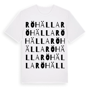 Röhälla ordlek t-shirt – ekologisk bomull t-shirt från Pinshirt