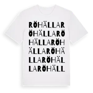 Röhälla ordlek t-shirt – ekologisk bomull t-shirt från Pinshirt