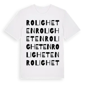 Roligheten ordlek t-shirt – ekologisk bomull t-shirt från Pinshirt