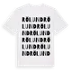 White t-shirt med Rölund ordlek t-shirt