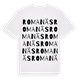 White t-shirt med Romanäs ordlek t-shirt
