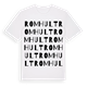 White t-shirt med Romhult ordlek t-shirt