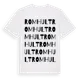 White t-shirt med Romhult ordlek t-shirt