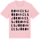 Pink Cotton t-shirt med Rommelsjö ordlek t-shirt