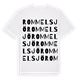 White t-shirt med Rommelsjö ordlek t-shirt