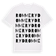 White t-shirt med Rommeryd ordlek t-shirt