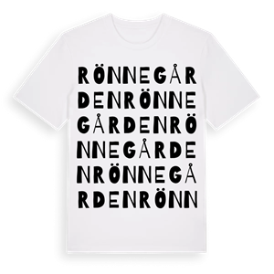 Rönnegården ordlek t-shirt – ekologisk bomull t-shirt från Pinshirt