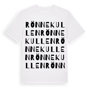 Rönnekullen ordlek t-shirt – ekologisk bomull t-shirt från Pinshirt