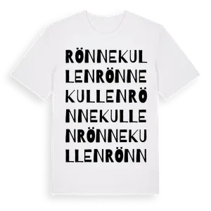 Rönnekullen ordlek t-shirt – ekologisk bomull t-shirt från Pinshirt