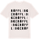 Vintage White t-shirt med Röpplinge ordlek t-shirt