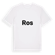 White t-shirt med Ros fetstil t-shirt