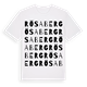 White t-shirt med Rösaberg ordlek t-shirt