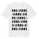 White t-shirt med Rosan ordlek t-shirt