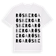 White t-shirt med Rösberga ordlek t-shirt
